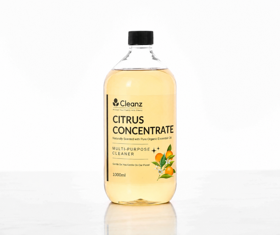 CLEANZ CITRUS 1L Concentrate - Made with Pure organic Orange Essential Oil